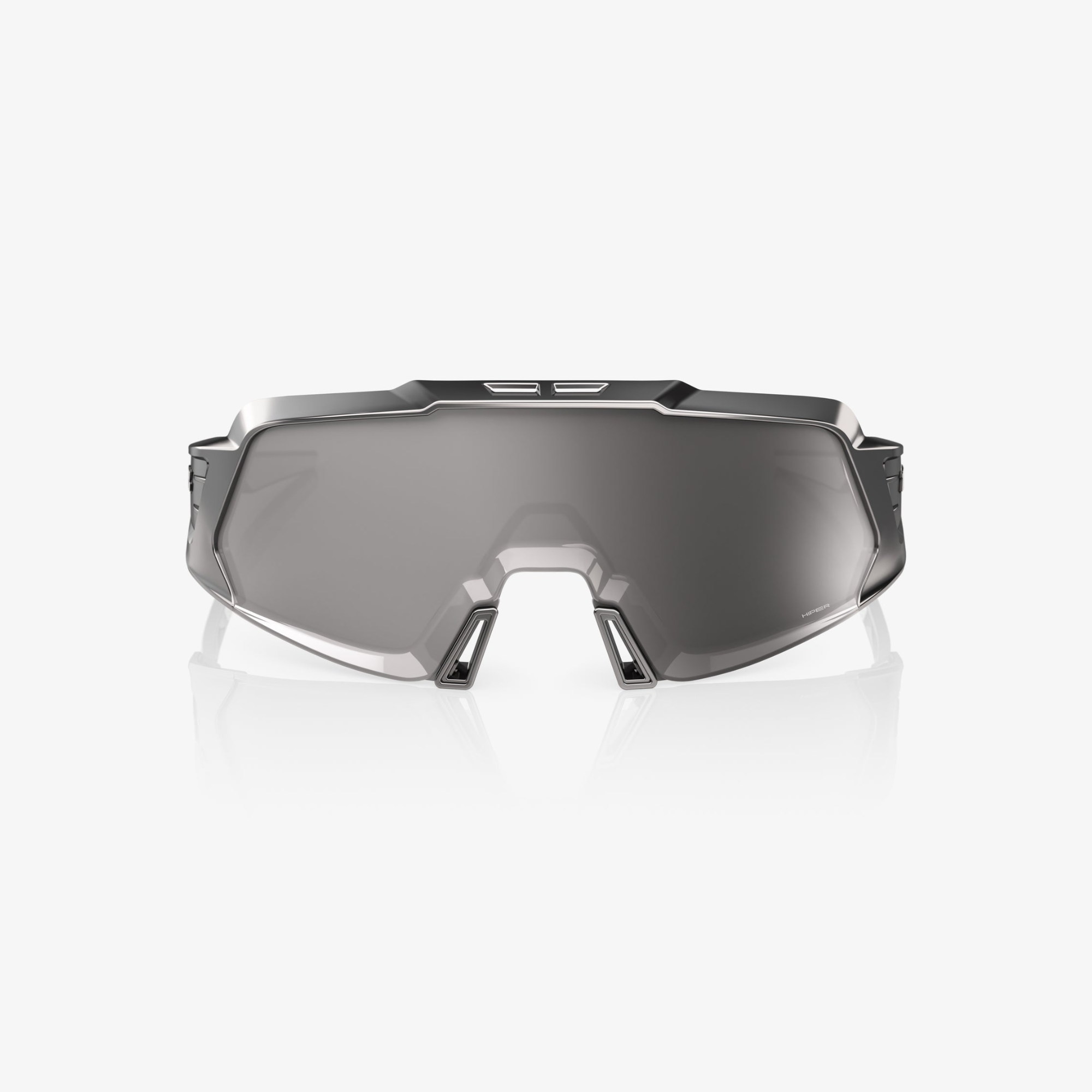 100% Korbin X Sunglasses - Gloss Black Chrome (HiPER Silver Mirror Lens)