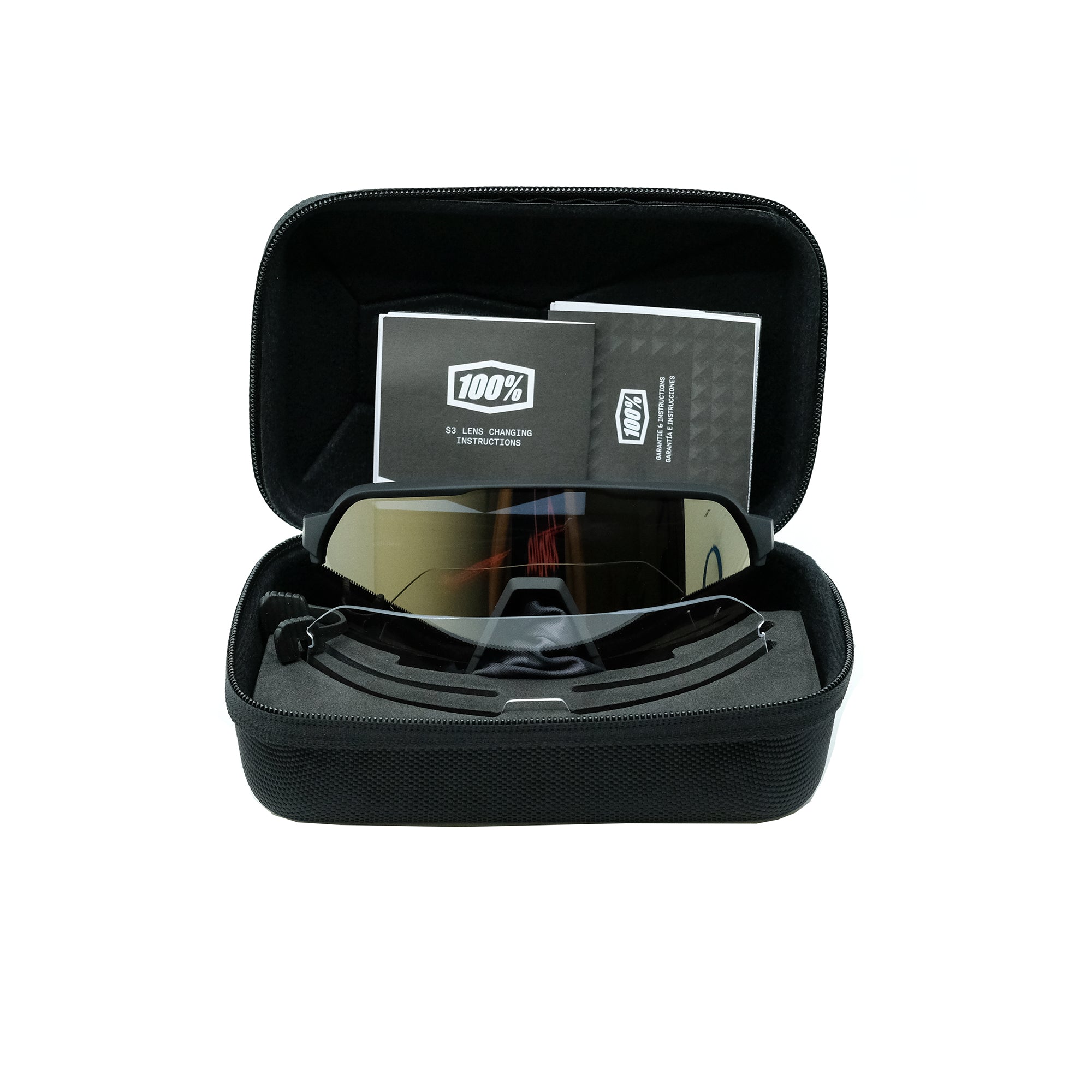 100% S3 Sunglasses - Soft Tact Black (Gold) - CCACHE