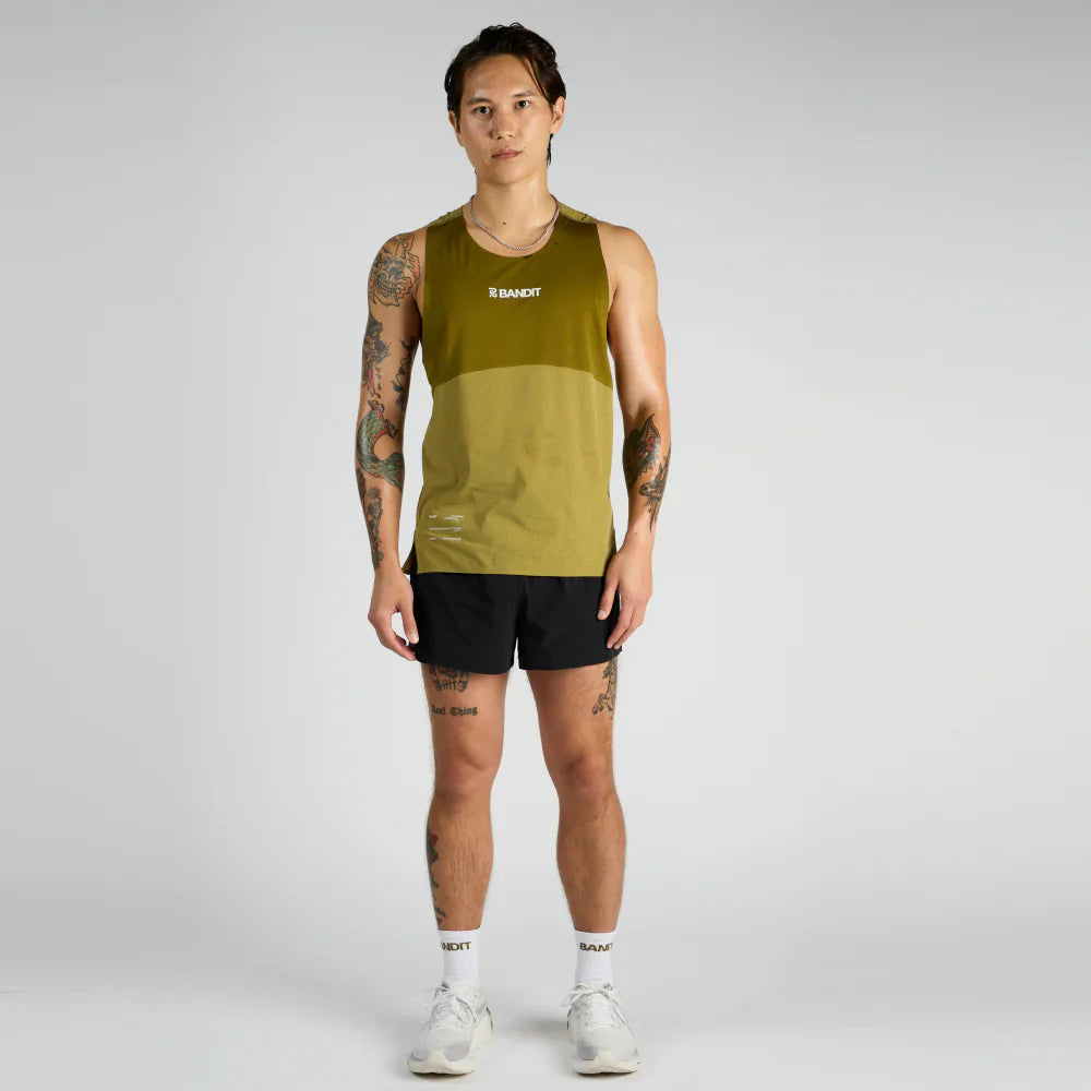 Bandit Vento Performance Singlet Pieced - Manzanilla Moss