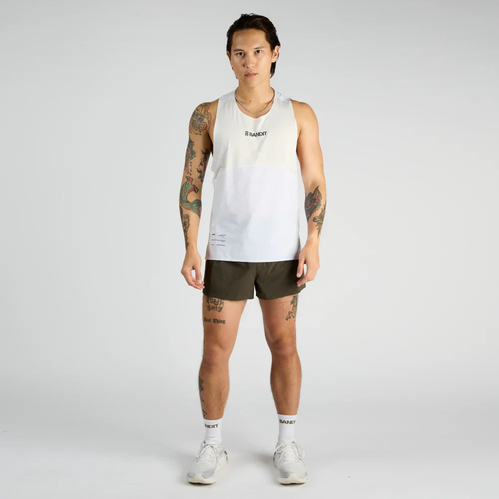 Bandit Vento Performance Singlet Pieced - White