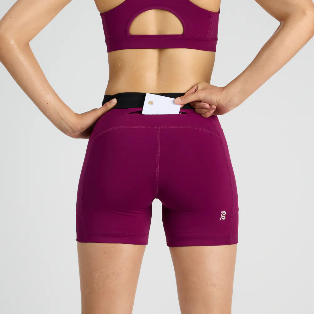 Bandit Stamina 5" Women's Compression Shorts - Deep Plum