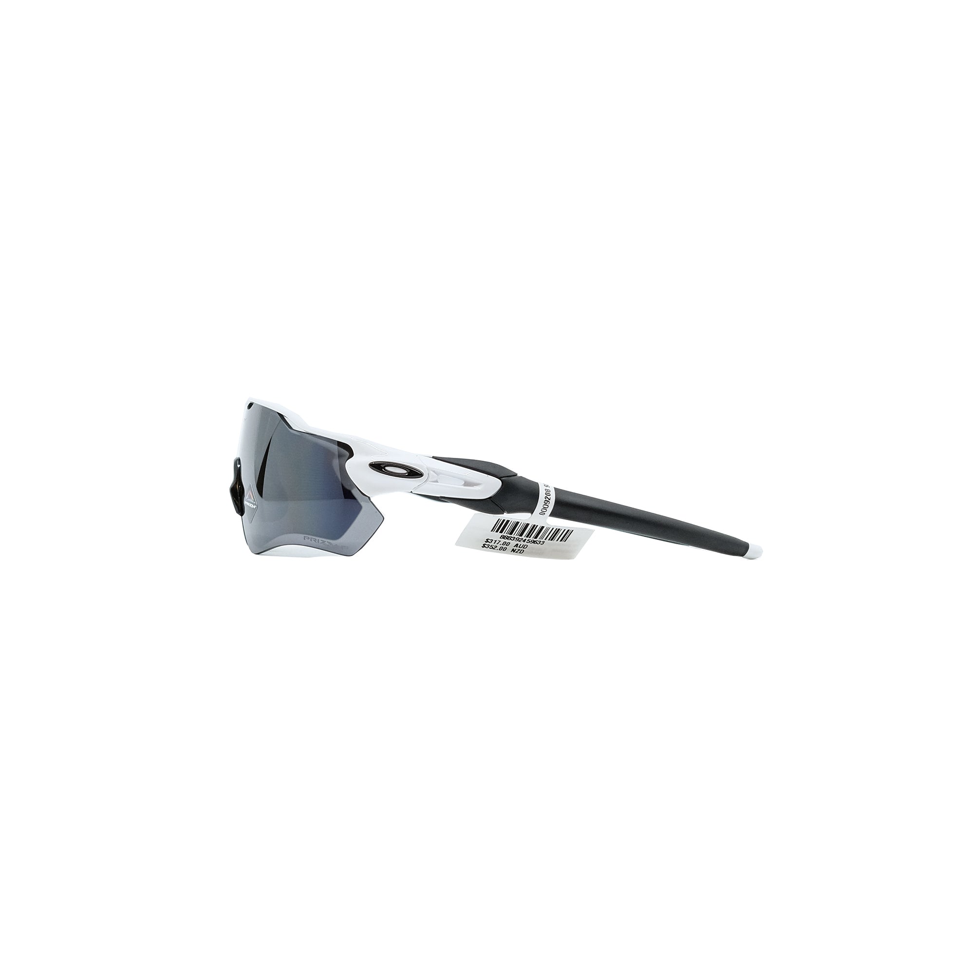 oakley-radar-ev-path-polished-white-prizm-black-polarized-lens-side